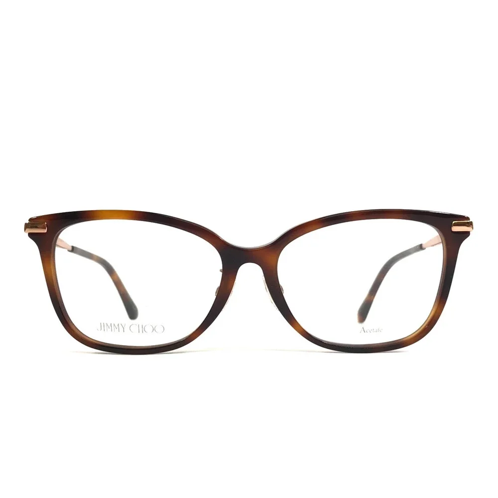 Jimmy Choo Eyeglasses Frames JC307/F 06J Tortoise Rose Gold Crystals 52-17-145